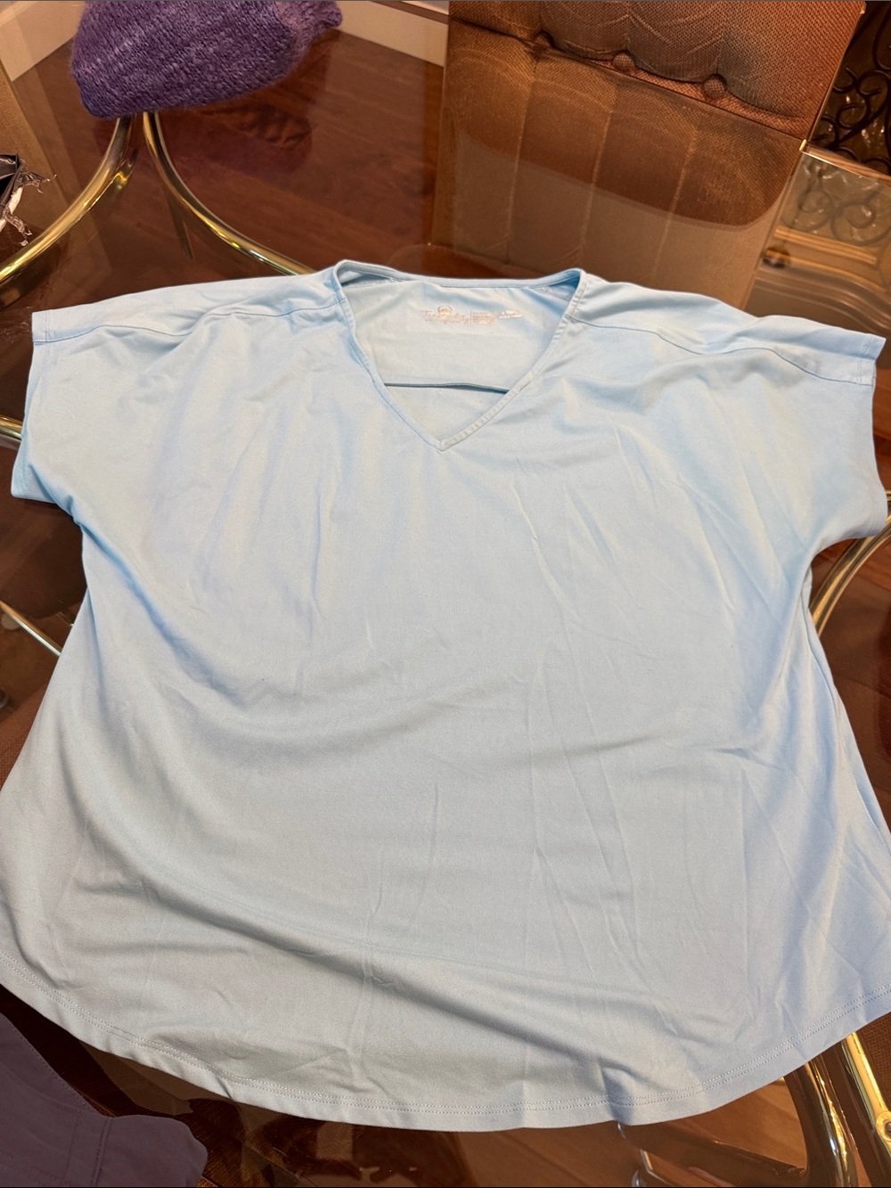 Tranquility by Colorado Clothing Light Blue Performance T-shirt.